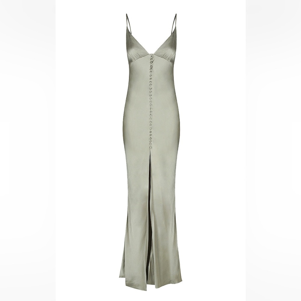Shona Joy La Lune Cocktail Midi Dress Sage 6
